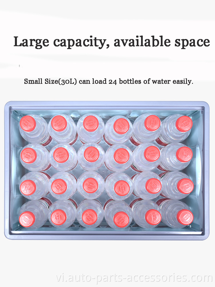 Thiết kế độc đáo Hai tầng gấp nhựa có thể thu gọn 30L hộp lưu trữ đa chức năng